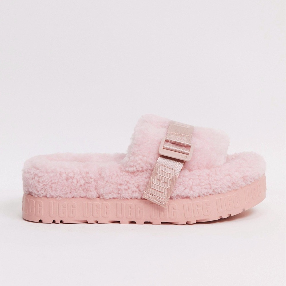 Ugg Fluffita Shearling Platform Slippers